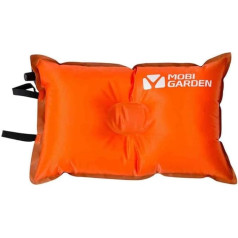 RAGOPILEN Reise-Kissen, Aufblasbares Camping-Reisekissen, Schwamm-Innenfutter, selbstaufblasend, Mehrfarbig, 50 x 32 cm(Orange)