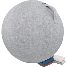 Ergonomic Swiss Ball Seat for Office and Home, Ideal for Pregnancy, Birthday, Girl or Boy, 65 cm, Light Grey Ball Seat