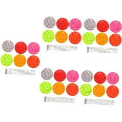 KOMBIUDA Volleyball Reflective Pendant Warning Reflective Key Chain Bicycle Backpack Key Chain Reflective Key Ring Basket Outdoor Seat PVC Pack of 6