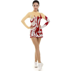 Rinkhockey Rhythmische Gymnastik-Mädchen-Frauen-Langarm-Trikots Mit Glänzenden Strasssteinen, Handgefertigt, Bequeme Sportbekleidung