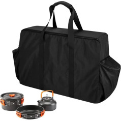 Gvblkq Outdoor Carry Bag Portable Protective BBQ Utensil Storage Outdoor Equipment BBQ Utensil Carry Bag Small Tank Accessories Foldable for BBQ 69 x 21 x 43 cm, multicoloured, Plain