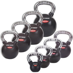 Sport-Thieme® 10kg Rubber Kettlebell with Chrome Handle