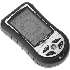 Elektronischer Höhenmesser – 8 von 1 Höhenmesser tragbar Temperatur Barometer tragbares Gerät mit Hintergrundbeleuchtung | Uhr für Wandern, Bergsteigen Wettervorhersage, Uhr zum Wandern