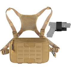 Tactical Chest Pack 2L Utility Molle Chest Rig CCW Chest Bag Hiking Hunting Fishing Running Bag EDC Outdoor Pack