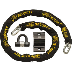 Burg-Wachter Sold Secure Bicycle Chain and Ground Anchor Diamond Lock 12mm Black 2m