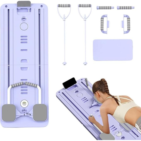 Pilates Reformer Set | Abdominal Trainer Device Pilates Reformer - Foldable Fitness Device Core Trainer for Beginners