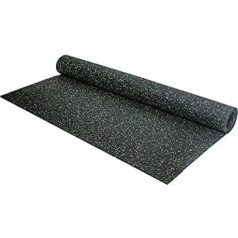 Vivol Fitness Sports Floor Premium Black/Yellow - Floor Mat for the Gym - Roll 10 m - 6 mm Thick - 5 Colours