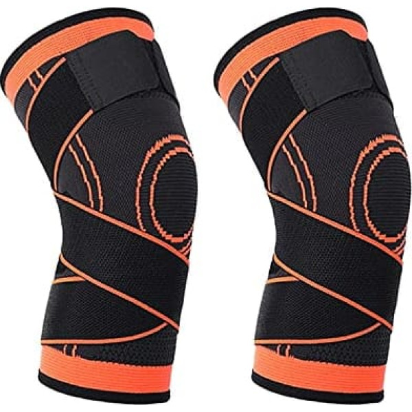 LUOSHUAI Knee Brace 1/2nd Piece Knee Pads Dental Sports Support Knee Price for Arthritis Joints Protector Knee Support, 2 orange