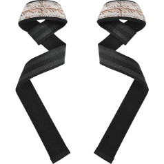 Vintage Kreuzblumen in Roségold Liftgurte 66 cm Anti-Rutsch Paar Fitnessgurte für Gewichtheben, Kreuzheben, Übung, Krafttraining munequeras para levantamiento de pesas