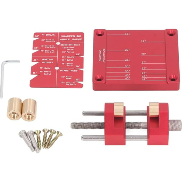 FTVOGUE Easy Winkel-Setting-Meißelschärfungskit, Aluminium-Legierungs-Honenhandbuch für Holzbearbeitung, Breite Kompatibilität, Genaues Schärfen, Benutzerfreundliches Design mit Einfachem Schärfen