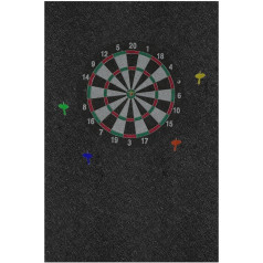 Dartscheiben-Wandschutz, große Filz-Rückwandeinfassung für Dartscheiben, schwarze Wandfliesen für Männer, Erwachsene, Kinder, Klassenzimmer, Büro, Garage und Spielbereiche im Freien