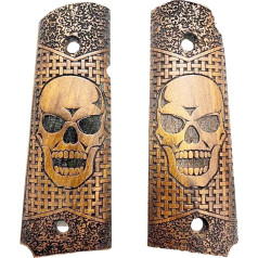 warreplica WWII US M1911 / 1911 .45 Wooden Pistol Grips (Skull Head Turner) - Reproduction