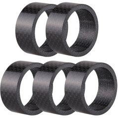LSHIJI Spacer Bicycle 5 Pieces Bicycle Carbon Fibre Headset Spacer, Lightweight Bicycles, Headset Washer, Mountain Bike Stem, Headset Spacer, Durable Bicycle Spacer