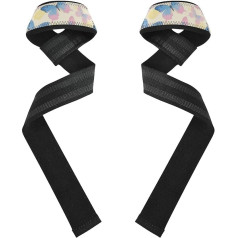 Gewichthebergurte mit Schmetterlingen, 66 cm, rutschfest, für Gewichtheben, Bodybuilding, Powerlifting, Krafttraining, Rosa und Blau