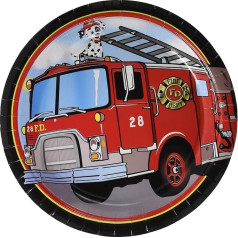 Forum Novelties Firefighter Luncheon Plates (8 Pack) - Party Supplies