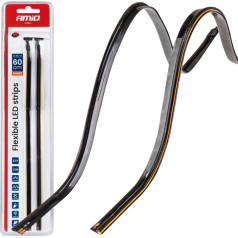 Led automašīnas sānu svītras oranža 2x30cm 12v -04574