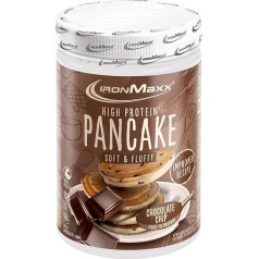 IronMaxx High Protein Pancake Mix, Chocolate Chip 450 g Bag, Protein Rich Baking Mix for Pancakes, Easy Preparation and Good for Athletes
