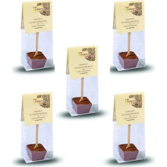 Esther Milk Chocolate Stick, Hot Milk Chocolate, Pack of 5, Small Gift Idea in the Cold Season or for All Occasions such as Birthday, Mother's Day or Christmas