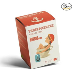 Trink Meer Tee Anker Lichten - Organic Green Tea | Highly Aromatic | Organic Tea from China | Fine Tart & Sweet | Green Tea with Floral Notes | Organic Tea in Hand-Stitched Tea Bags I 15 x 3g = 45g