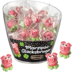 Günthart 40 Marzipan Pigs | Marzipan Pigs | Marzipan Pig in Box | Lucky Charm | Customer Gift New Year's Eve Party | 1 Box (520 g)