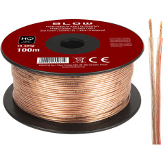 73-323# Skaļruņu kabelis 2x0,75 mm caurspīdīgs