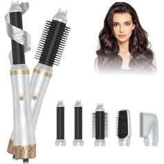 Hairstyler 5-in-1 Set, Magic Styler, Negative Lonen Hair Styler with Air Left/Right, 3 Temperature Control, Airstyler Set, Volume the Hair, Curl and Blow Dry Hair
