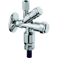 Grohe 17509 8 Combination Angle Valve 41082 1/2 Inch Chrome-Plated Brass