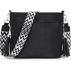 Paigtes Shoulder Bag, Women's Medium Size Handbag, Women's Leather PU Bag, Women's Shoulder Bags, Women's Bags with Wide Shoulder Strap and 4 Compartments