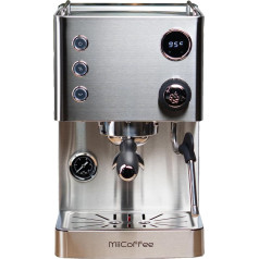 MiiCoffee Apex Espresso Machine, Brushed Stainless Steel