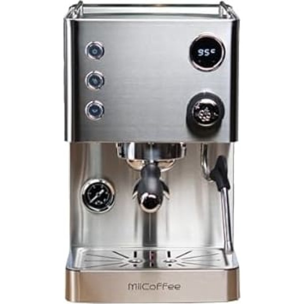 MiiCoffee Apex Espresso Machine, Brushed Stainless Steel