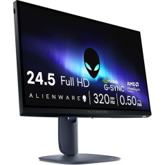 Alienware 25 Gaming Monitor - AW2525HM, Full HD (1920x1080), 320Hz, Fast IPS, 0.5ms, NVIDIA G-SYNC Compatible, AMD FreeSync Premium, DisplayPort, 2 HDMI, 3 USB, 3 Year Warranty