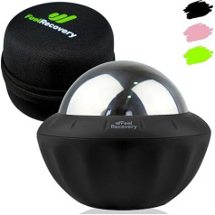 Massage Ball with Gel for Cold and Heat Therapy - Massage Ball with Stainless Steel Ball - Massage Roller with Handle Small for Fascia, Back, Neck & Feet - Wellness Gift & Relaxation