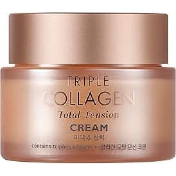 TONYMOLY Triple Collagen Total Tension Cream - Skin Tightening, Anti-Wrinkle, Brightening Collagen Cream for Face with Niacinamide, Vit C - Korean Face Care for All Skin Types, 80 ml