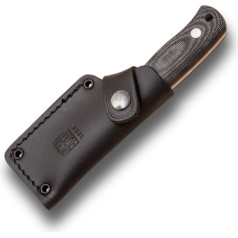 Joker Erizo TS1 CM81 Survival Knife, Micarta Canvas Handle, 7.5 cm Blade from Böhler N695, Belt Knife with Leather Sheath, Includes Parakord 550, Tool for Fishing, Hunting, Camping and Hiking