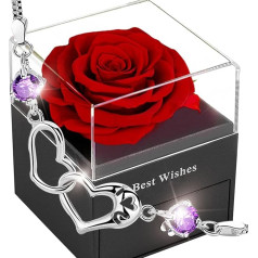 Eternal Rose, Stabilized Red Rose, Box of Preserved Roses, Real Flowers, Romantic Gift for Her, Christmas, Valentine's Day, Mother's Day, Birthday, Engagement, Wedding, Gratitude