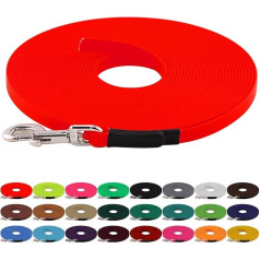BioThane Recall Lead For Dogs 5–15 kg, 9 mm Wide, Without Hand Loop, Up To 30 Metres, Stitched, Available In Many Colours, 10 m