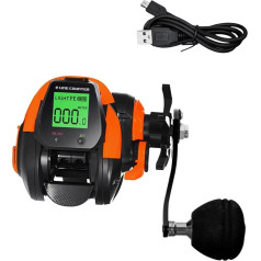 Amagogo Electronic Fishing Reel, USB Rechargeable, Aluminum Spoon, Deep Storage Function, Professional for 7.2:1 Gears