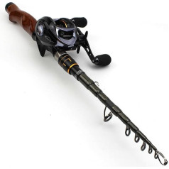 SADPRKR 1.8M-2.7M Profi Teleskop Köderrute + Wassertropfen Angelrolle Angelrute mit Rollenkombination Reiseköder Forelle Teleskop Angelrute und Rollenkombination