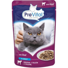 Prevital teļa gaļa mērcē kaķiem 100g.