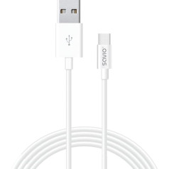 Kabeļa cl-125 (usb c tipa - usb 2.0 tipa a ; 1m; krāsa balta)