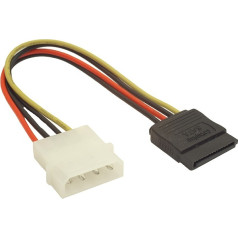Sata barošanas kabelis 0,15 m molex->sata