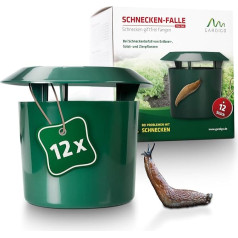 Gardigo Snail Protection - Snail Trap Set of 12 I Organic Snail Trap for the Garden I Environmentally Friendly Snail Control | Individually to Fill | Hygienic | Snail Repellent | Snail