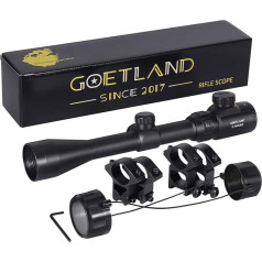 Goetland Rifle Scope 3-9 x 40 EC Airsoft Red Green Reticle with Mounting Rings SFP for Tactical Hunting Crossbow Air Rifle Sports Shooters