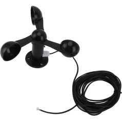 Wind Speed Anemometer Cup, 8M Waterproof Cable, Three Cups, Wind Speed Sensor 360 Degree, Weather Station