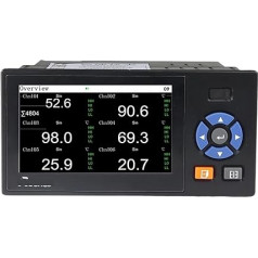 Paperless Recorder Industrial Data Logger Muti Channels Temperature Datalogger Curve USB Data Transfer(6 Channels)