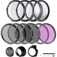 Neewer® 67MM Complete Lens Filter Accessory Kit for Lenses with 67MM Filter Size: UV CPL FLD Filter Set + Macro Close Up Set (+1 +2 +4 +10) + ND Filter Set (ND2 ND4 ND8) + Other