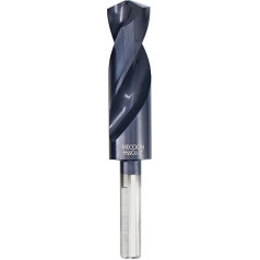 Meccion 1 Inch Titanium Aluminum Nitride Coated Drill Bit M35 Cobalt High Speed Steel Reduced Shank Drill Bit for Metal, Stainless Steel, Cast Iron, Copper, Aluminum etc