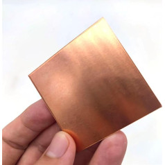 WUDOLI Flat Sheet Copper Metal Sheet Foil Plate 0.8/1/1.2/1.5/2/2.5/3/4 x 100/200 x 100/200 mm, Thickness 99.9% Pure Copper Square Materials (Size : 2.5x100x100)