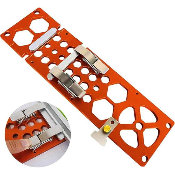 Upgraded 340mm (Orange) Rail Saw Guide Rail Square Circular Saw Guide Rail Angle Stop Accessories Compatible with Guide for Makita Festool Rail