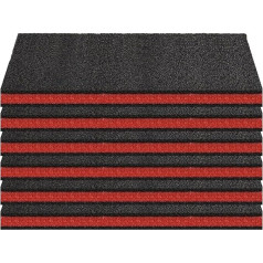 Eieenotee 6 Stück Schaumstoffeinlagen für Werkzeugkästen, 18 X 18 X 1, Werkzeugkasten-Auskleidung, Polyethylen-Schaumstoffplatten, Werkzeugkasten-Organizer und Aufbewahrungswerkzeug